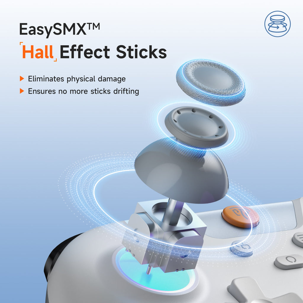 EasySMX X05 Gaming Controller Hall Effect Joysticks No Drift